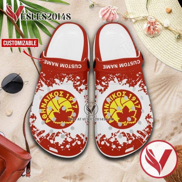 Athinaikos Women Crocs Clogs Sandals, Unique Footwear For Fans 1