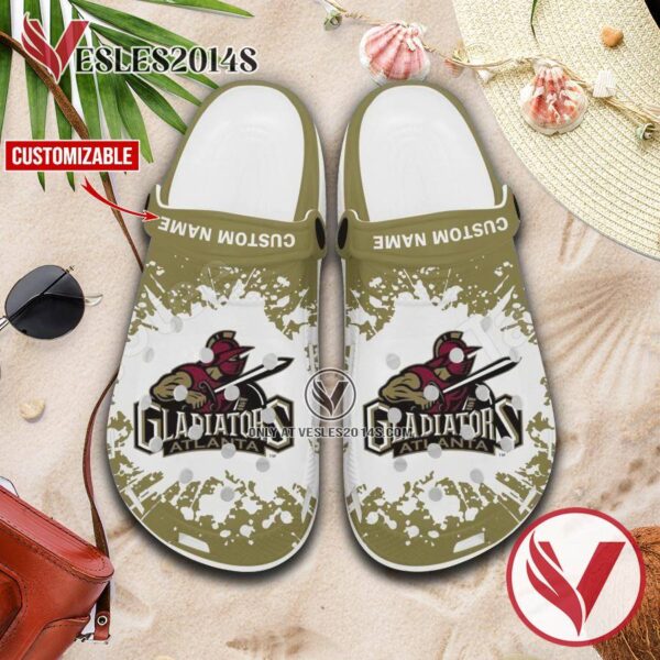 Atlanta Gladiators Logo Crocs Clogs, Unique Footwear For Fans 1