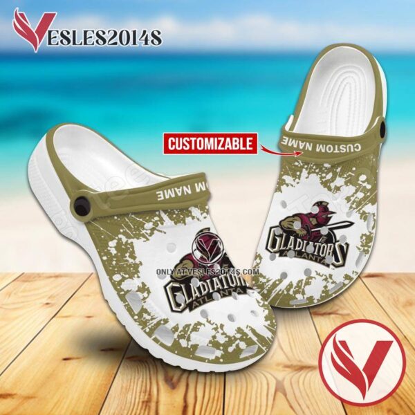 Atlanta Gladiators Logo Crocs Clogs, Unique Footwear For Fans