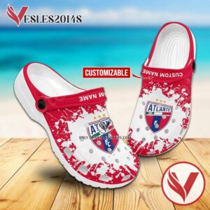 Atlante FC Logo Custom Crocs Clogs, Unique Footwear For Fans