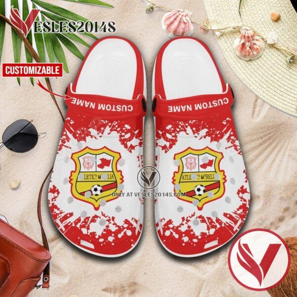 Atlético Morelia Logo Custom Crocs Clogs, Unique Footwear For Fans 1