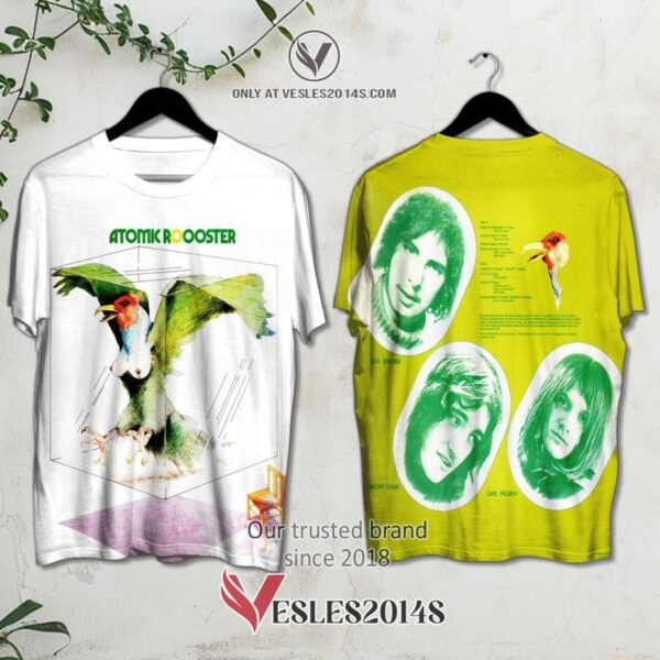 Atomic Rooster-Atro Album White-Yellow 3D Shirt, Unique Gifts For Music Lovers - Vesles2014S
