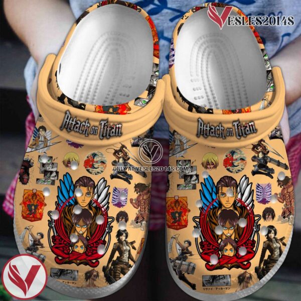 Attack On Titan Anime Cartoon Premium Crocs Crocband Clogs Shoes Comfortable For Men Women and Kids Style 2, Unique Gift From  Vesles2014S