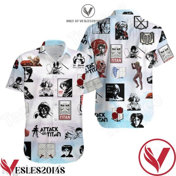 Attack On Titan Hawaiian Shirt, Unique Gifts For Friends - Vesles2014S 1