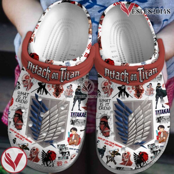 Attack on Titan Anime Crocs Crocband Clogs Shoes Comfortable For Men Women and Kids, Unique Gift From  Vesles2014S