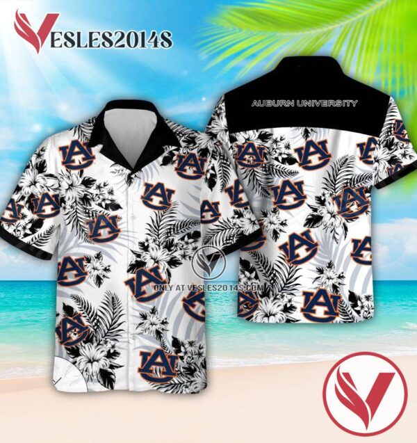 Auburn University Logo Aloha Summer Shirt, Perfect Gifts Idea In Holiday - Vesles2014S 1