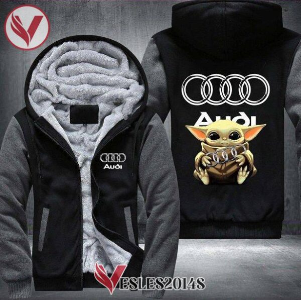 Audi Baby Yoda Fleece Hoodie Jacket, Unique Gifts For Car Lovers - Vesles2014S 1