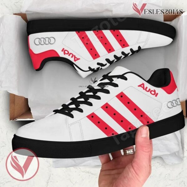 Audi Logo Print Stan Smith Shoes, Unique Sneaker For Fans - Vesles2014s 1