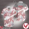 Audi Red Tropical Floral White Hawaiian Shirt, Unique Gifts For Friends - Vesles2014S 1