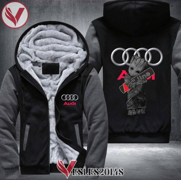 Audi S line Groot Fleece Hoodie Jacket, Unique Gifts For Car Lovers - Vesles2014S 1