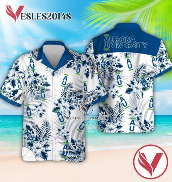 Aurora University Logo Aloha Summer Shirt, Perfect Gifts Idea In Holiday - Vesles2014S 1