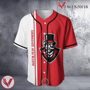 Austin Peay Governors Baseball Jersey Half Style NCAA, Unique Gifts For Fans - Vesles2014s