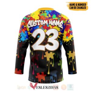 Autism Awareness Personalized Hockey Jersey, Trending Gifts For Fans - Vesles2014s 1