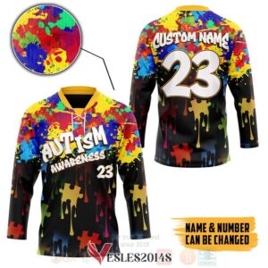 Autism Awareness Personalized Hockey Jersey, Trending Gifts For Fans - Vesles2014s 2