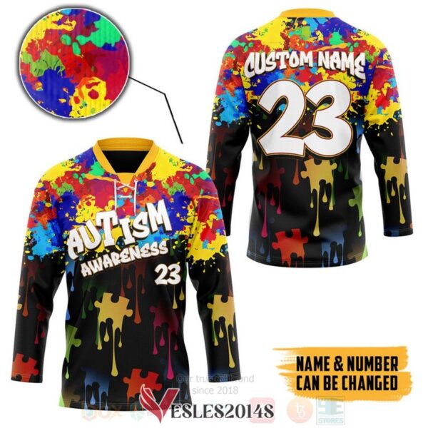Autism Awareness Personalized Hockey Jersey, Trending Gifts For Fans - Vesles2014s 2