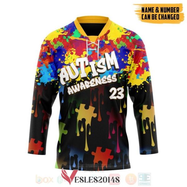 Autism Awareness Personalized Hockey Jersey, Trending Gifts For Fans - Vesles2014s
