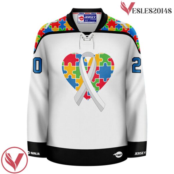 Autism Speak Awareness Charity Hockey Jersey - Vesles2014S 2