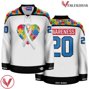 Autism Speak Awareness Charity Hockey Jersey - Vesles2014S