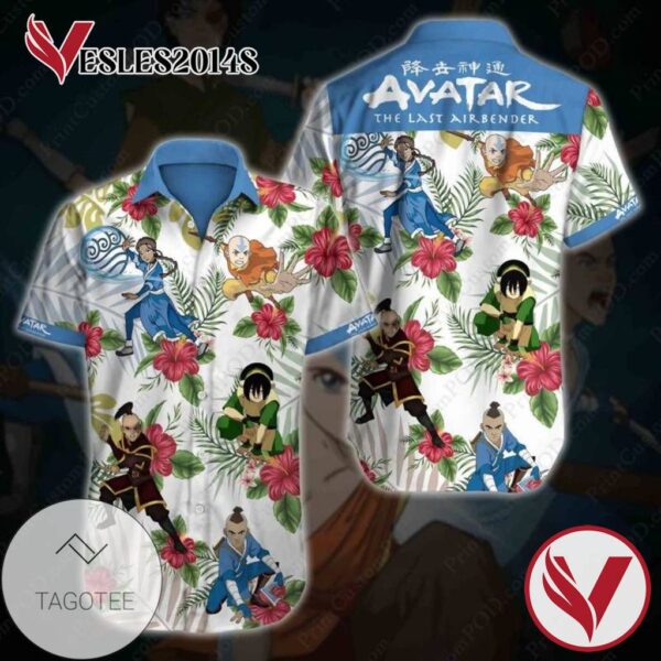 Avatar The Last Airbender Hawaiian Graphic Print Short Sleeve Hawaiian Casual Shirt Vesles2014S 1