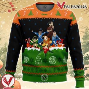 Avatar the Last Airbender On the Chimney Top Ugly Christmas Sweater, Unique Christmas Gift For Fans - Vesles2014S