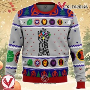 Avengers Gauntlet Ugly Christmas Sweater, Unique Christmas Gift For Fans - Vesles2014S