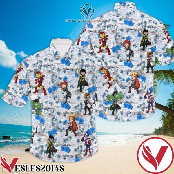 Avengers Heroes Beach Hawaiian Shirt, Unique Gifts For Friends - Vesles2014S 1