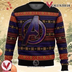Avengers Logo Ugly Christmas Sweater, Unique Christmas Gift For Fans - Vesles2014S