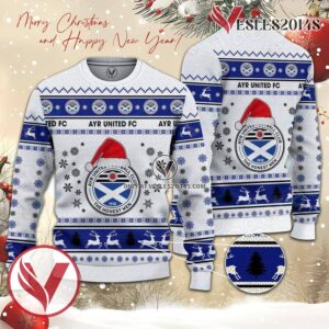 Ayr United F.C. Sport Ugly Christmas Sweater, Unique Gifts For Fans - Vesles2014aS 1