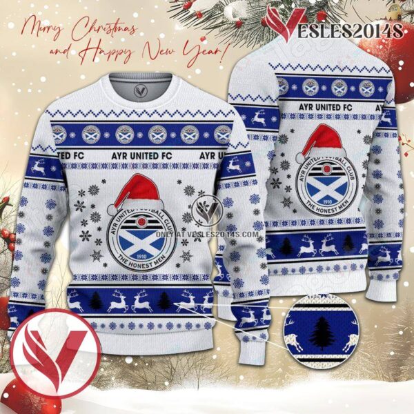 Ayr United F.C. Sport Ugly Christmas Sweater, Unique Gifts For Fans - Vesles2014aS 1