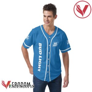 Azure Bud Light Baseball Jersey, Perfect Gifts For Fans - Vesles2014S 2