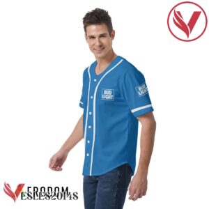 Azure Bud Light Baseball Jersey, Perfect Gifts For Fans - Vesles2014S 3