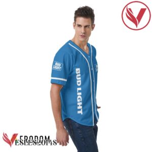 Azure Bud Light Baseball Jersey, Perfect Gifts For Fans - Vesles2014S 4