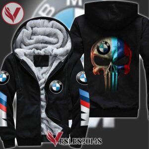 BMW Punisher Skull Fleece Hoodie Jacket, Unique Gifts For Car Lovers - Vesles2014S 1