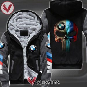 BMW Skull Fleece Hoodie Jacket, Unique Gifts For Car Lovers - Vesles2014S 1