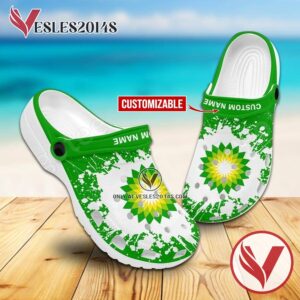 BP Petro Logo Crocs Clogs, Unique Footwear For Fans