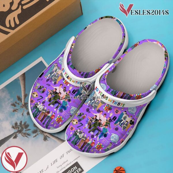 BTS 10 Years With BTS Band Music Crocs Crocband Clogs Shoes, Unique Gifts For Fans Style 1 - Vesles2014S 3