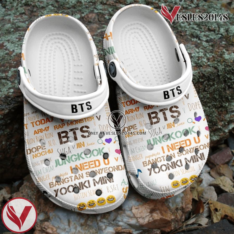 BTS Jungkook Pattern Crocband Comfortable Shoes Clogs Crocs For Men Women, Unique Gift From  Vesles2014S