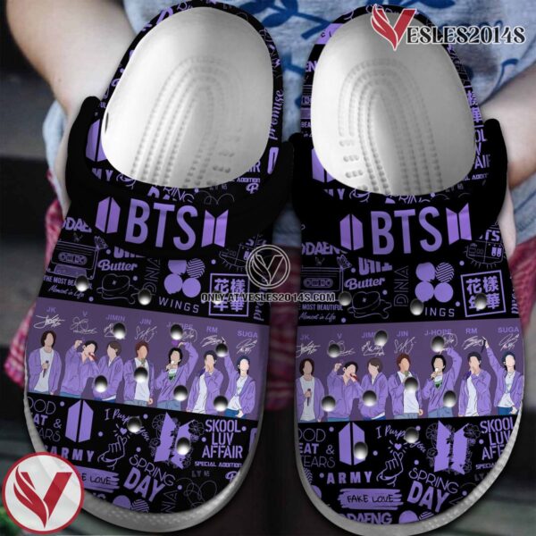BTS Music Crocs Crocband Clogs Shoes, Unique Gifts For Fans Style 3 - Vesles2014S