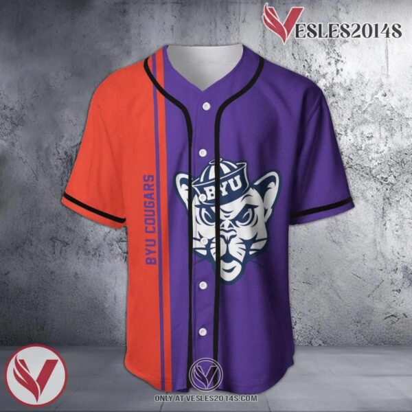 BYU Cougars Baseball Jersey Half Style NCAA, Unique Gifts For Fans - Vesles2014s