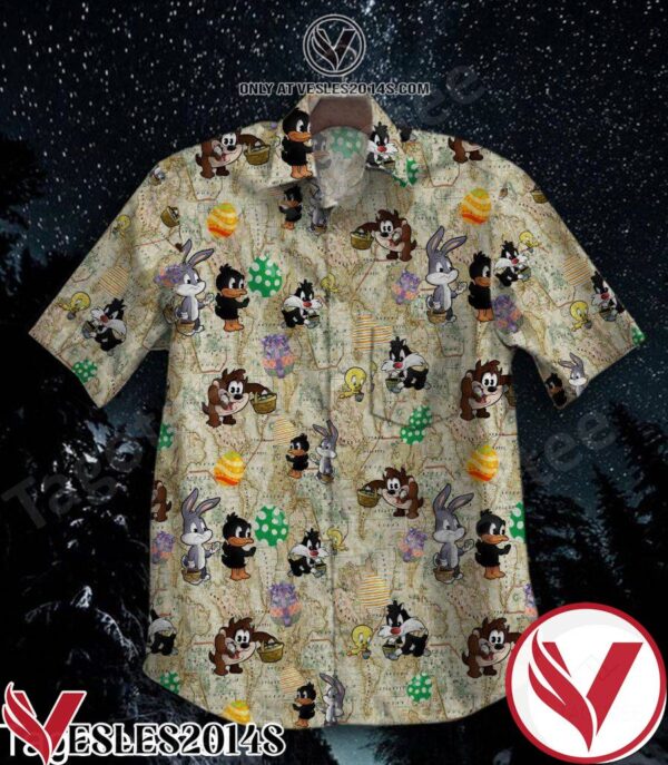 Baby Looney Tunes’ Eggs-traordinary Adventure World Map Hawaiian Shirt, Unique Gifts For Friends - Vesles2014S 1