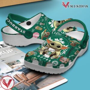 Baby Yoda And Starbucks Movie Drink Crocs Crocband Clogs Shoes Comfortable For Men Women and Kids - Vesles2014S 2