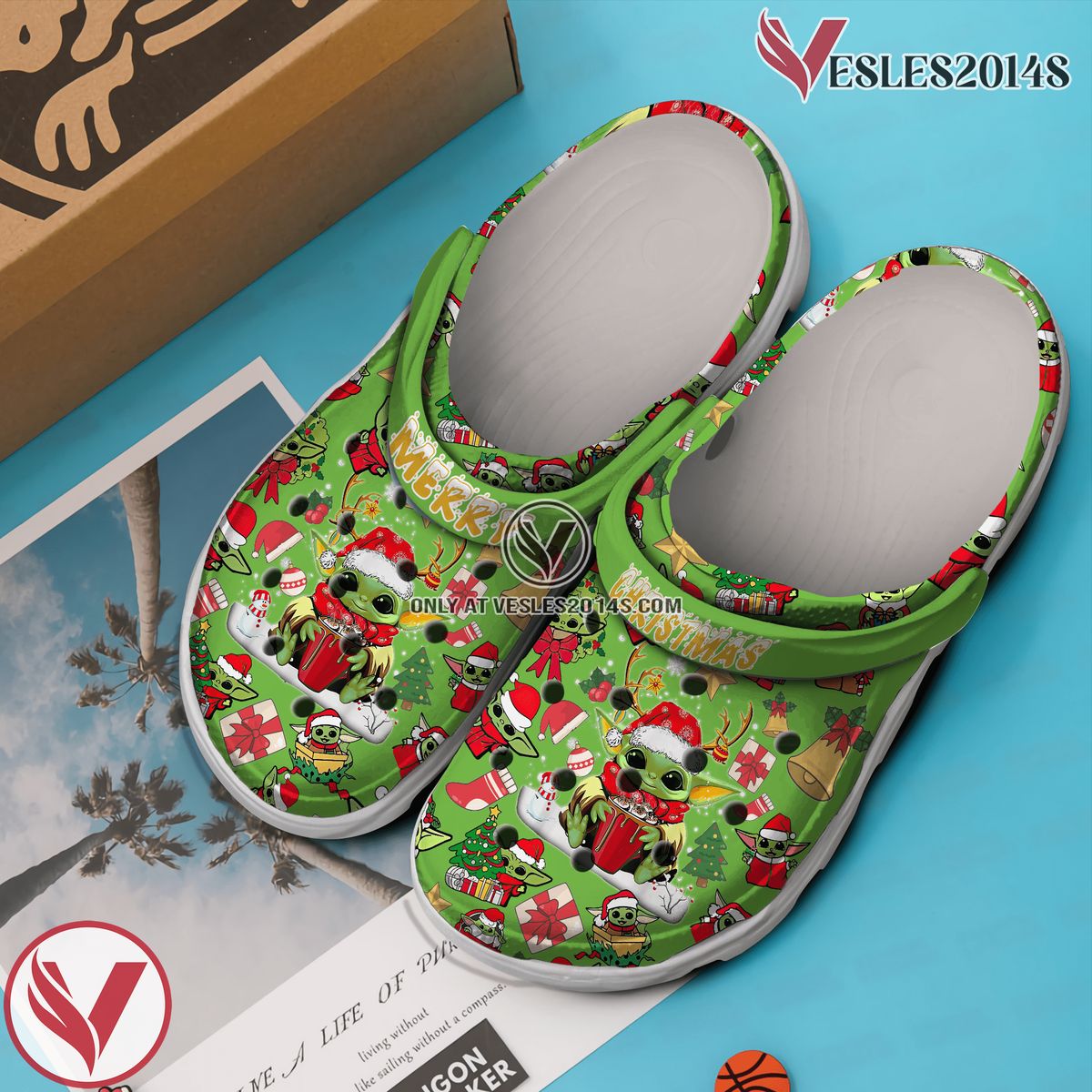 Baby Yoda Christmas Movie Crocs Crocband Clogs Shoes Comfortable For Men Women and Kids Style 1 - Vesles2014S 2