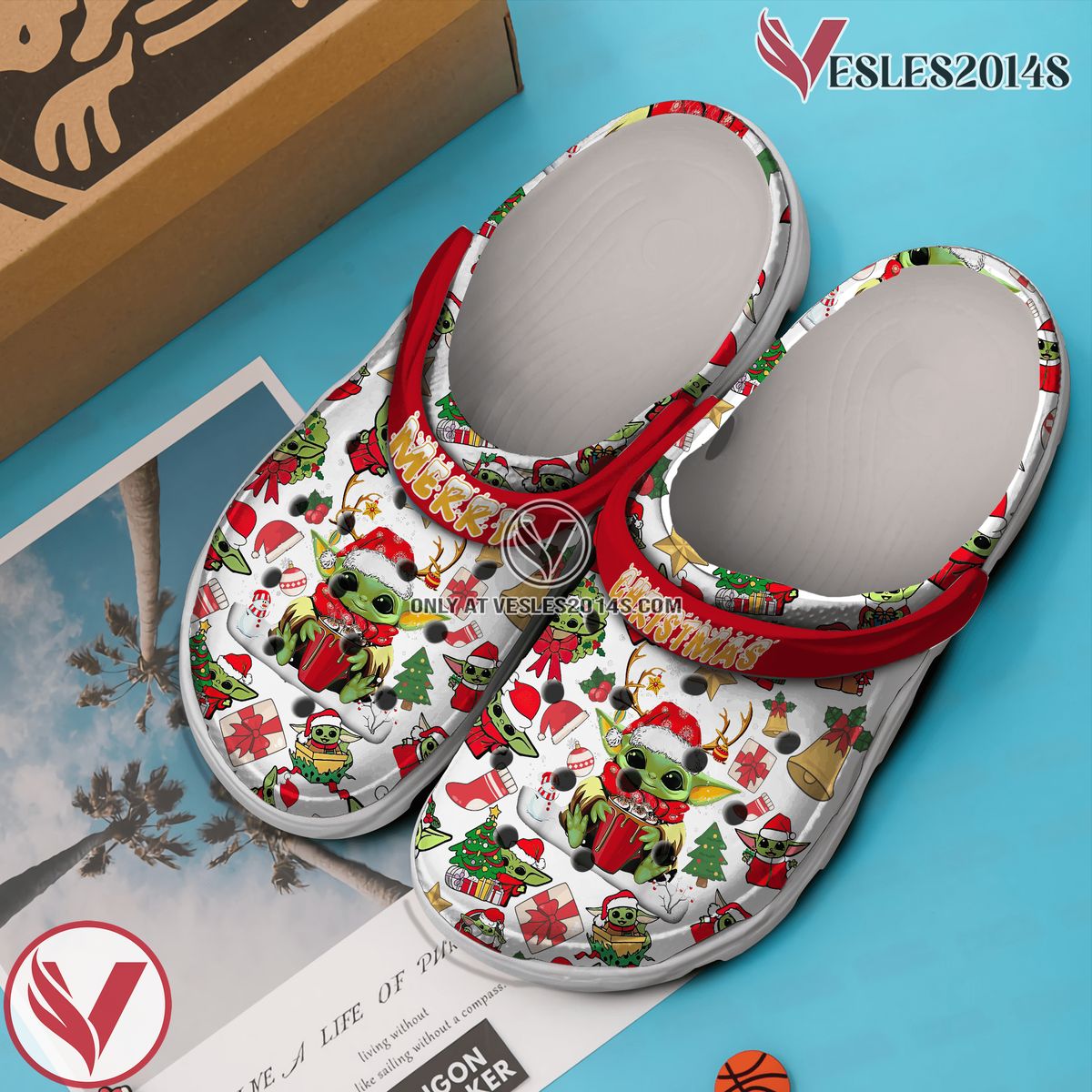 Baby Yoda Christmas Movie Crocs Crocband Clogs Shoes Comfortable For Men Women and Kids Style 2 - Vesles2014S 2