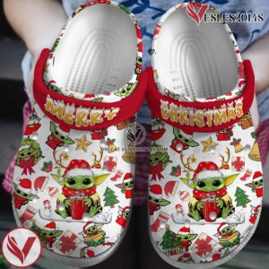 Baby Yoda Christmas Movie Crocs Crocband Clogs Shoes Comfortable For Men Women and Kids Style 2 - Vesles2014S