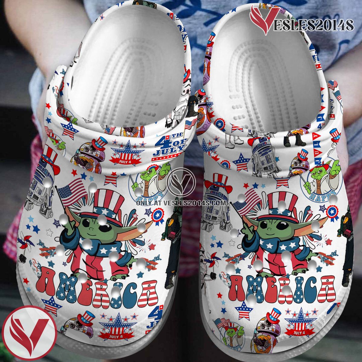 Baby Yoda Movie Crocs Crocband Clogs Shoes Comfortable For Men Women and Kids Style 3 - Vesles2014S