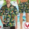 Baby Yoda Star Wars Bud Light Flowery Navy Hawaiian Shirt And Short, Unique Gifts For Friends - Vesles2014S 1