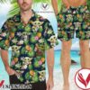 Baby Yoda Star Wars Coors Light Flowery Navy Hawaiian Shirt And Short, Unique Gifts For Friends - Vesles2014S 1