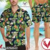Baby Yoda Star Wars Flowery Hawaiian Shirt And Short, Unique Gifts For Friends - Vesles2014S 1