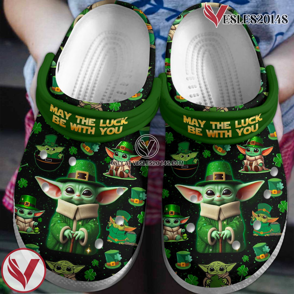 Baby Yoda Star Wars Movie Crocs Crocband Clogs Shoes Comfortable For Men Women and Kids Style 1 - Vesles2014S