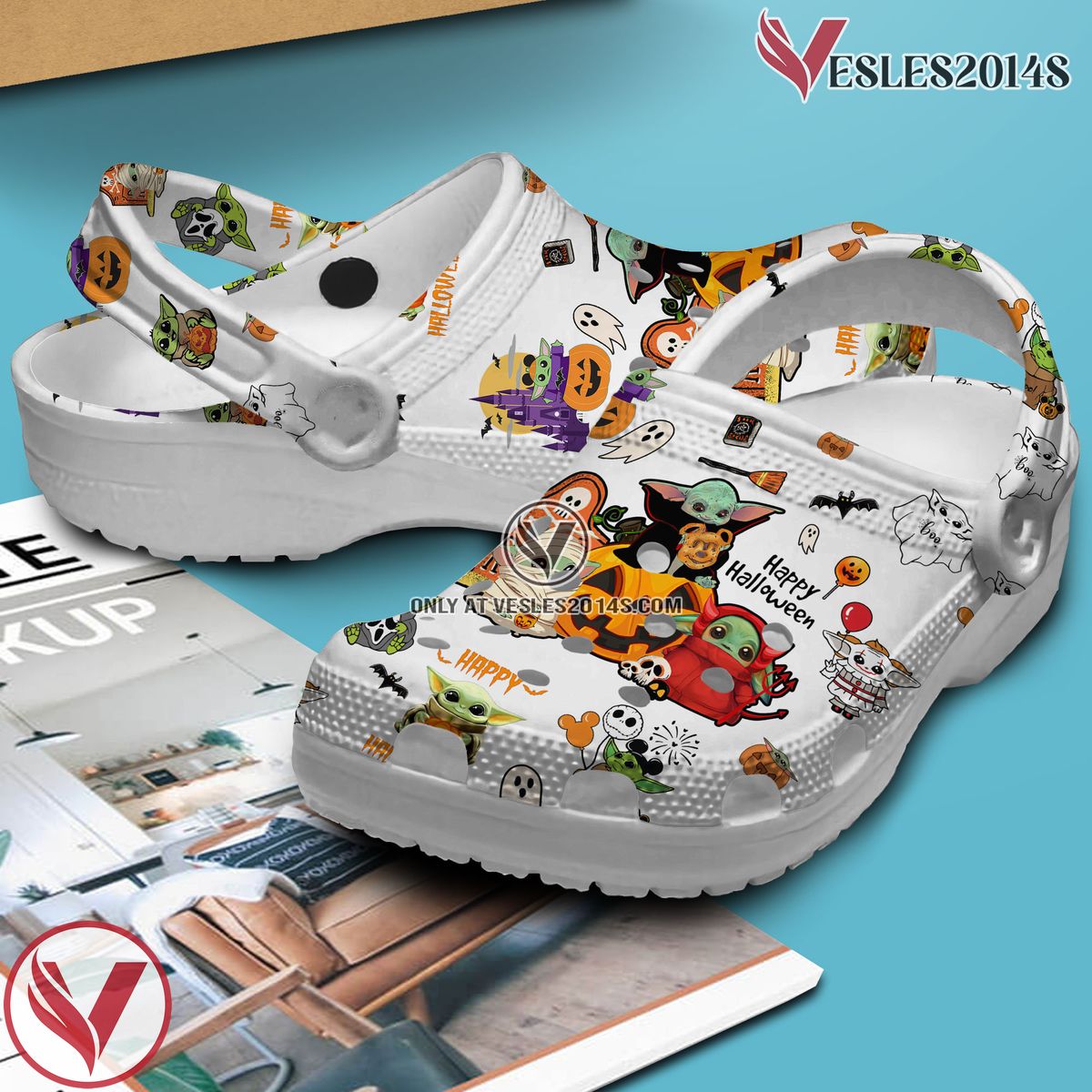 Baby Yoda Star Wars Movie Crocs Crocband Clogs Shoes Comfortable For Men Women and Kids Style 4 - Vesles2014S 2